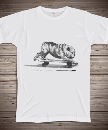 T-shirt Skateboarding dog